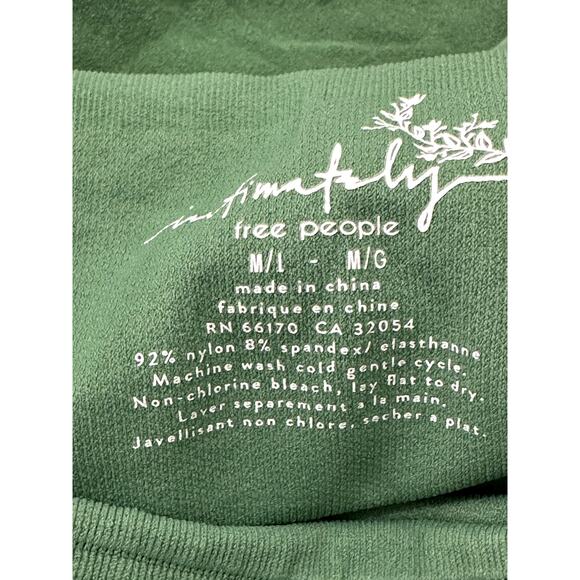 Free People Women's Green Tati Seamless Thong Tube Bodysuit M/L NWT - Picture 9 of 9